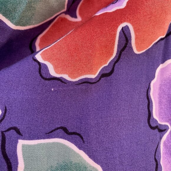 Vintage Young Edwardian Purple Floral Circle Maxi Skirt - Picture 6 of 13